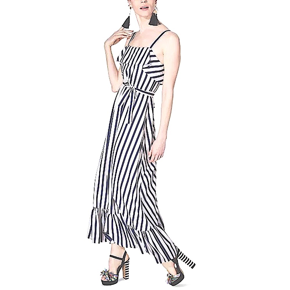 NWT Betsy Johnson Stripped Maxi Dress size 4
